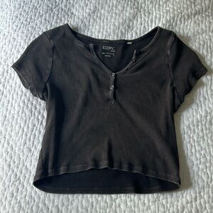 Washed out black summer top - EST.PAC.- size small